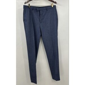 Banana Republic Super 110's Slim Fit Pants Men's 34x34 Blue Business